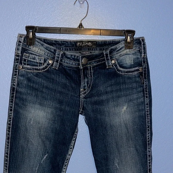 Silver Jeans Blue Twisted Boot Cut Size 30. GG - Picture 2 of 7